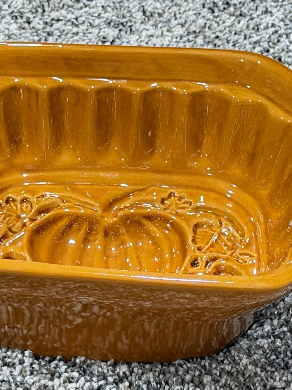 Crate&Barrel Glossy Amber Pumpkin Mold
